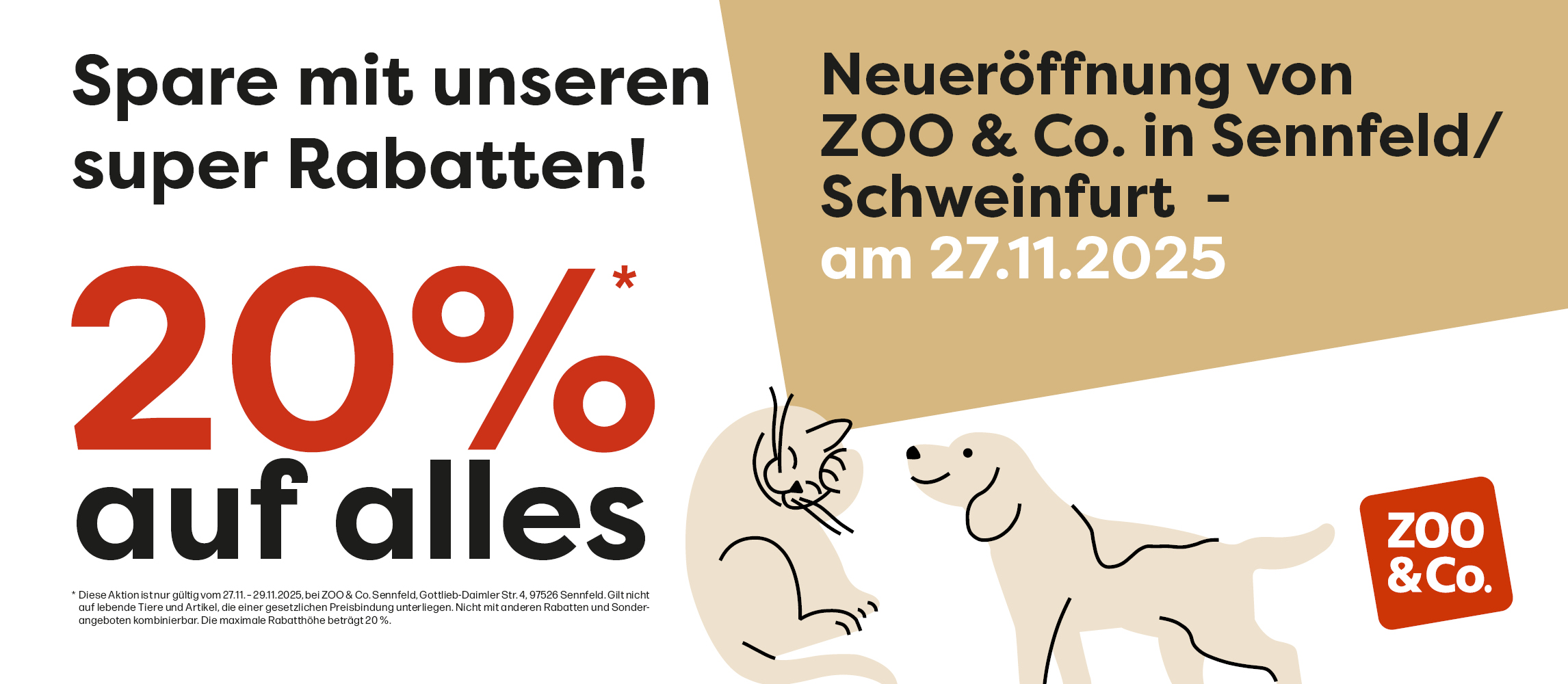20% Rabattaktion ZOO & Co. Sennfeld